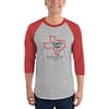 3/4 sleeve raglan shirt - Image 2