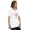 Unisex Short Sleeve V-Neck T-Shirt - Image 3